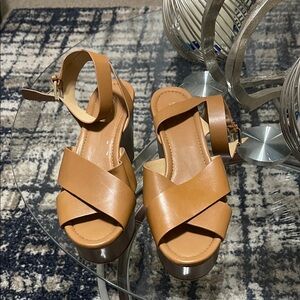 Michael Kors Tan Platform Sandals